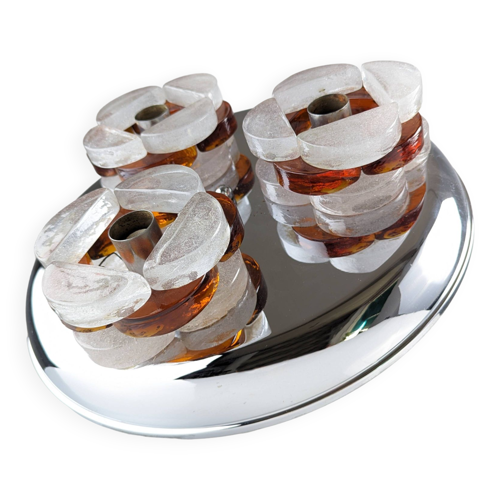 Murano glass ceiling lamp by Albano Poli for Poliarte 1970s