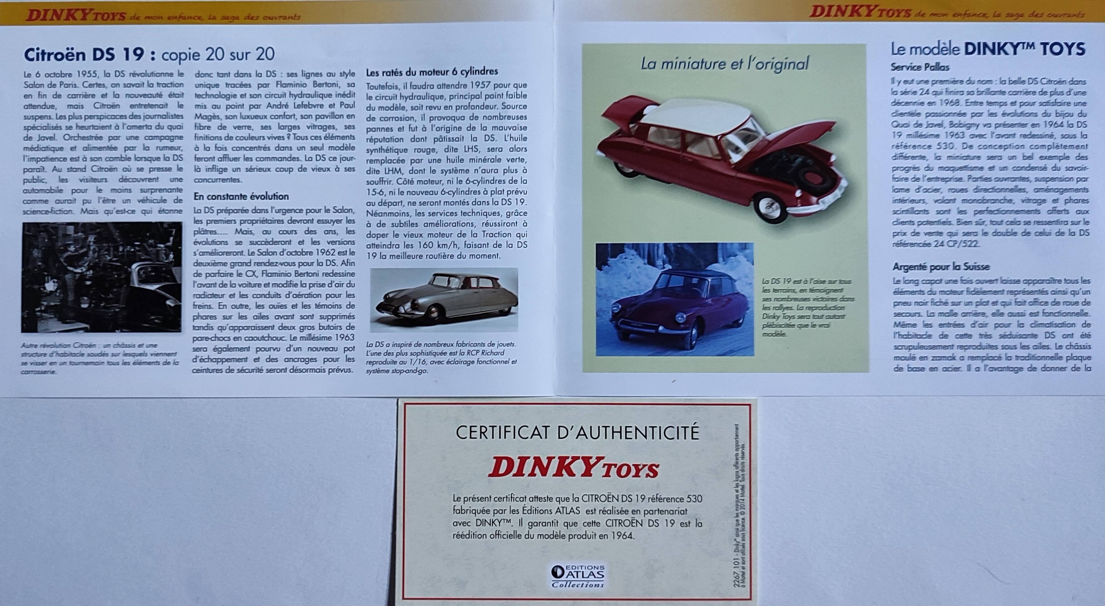 Citroën DS19 "  Dinky Toys " 1964