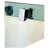 Miroir mural vintage en verre vert d'eau, Italie, années 1970