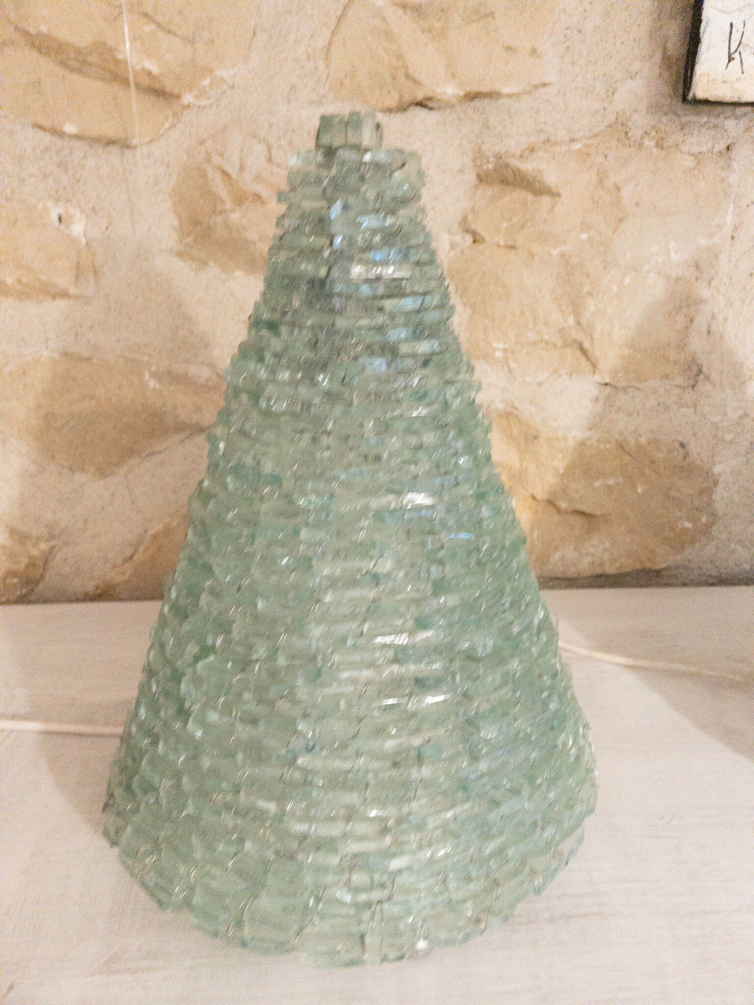 Pair of design glass lamps by Éric Debras