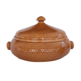 Soupière légumier vintage faïencerie Gien ambre