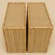 Pair of side tables / Bamboo and cane bar furniture (1970s)