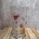 Vintage pressed glass vase – colourful floral decoration – France