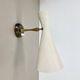brass and metal diabolo stilnovo style theatre wall light, italy 1950s