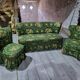 Sofa and its 2 matching armchairs from the 1960s.