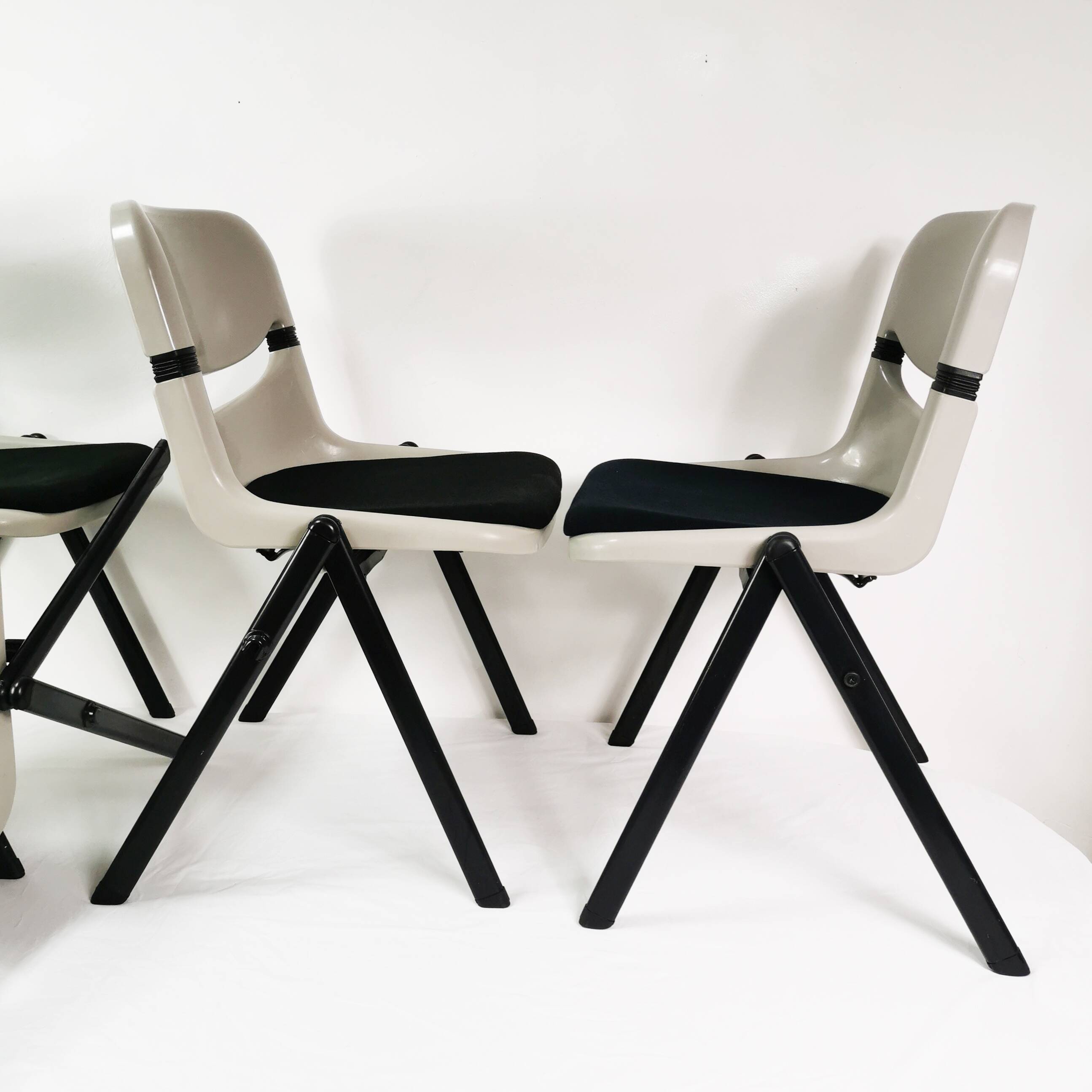 Space age chairs, Vitra Dorsal, designed by G.Piretti & E. Ambas, Italy