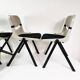 Space age chairs, Vitra Dorsal, designed by G.Piretti & E. Ambas, Italy