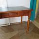 Minister's desk style L. Philippe – 2 drawers – cherry wood – faux leather desk mat