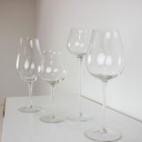 Set of Large Glass Goblets 1960s, Czechoslovakia