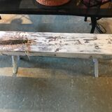 White patinated bench