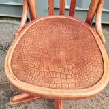 Vintage wooden antique office chair