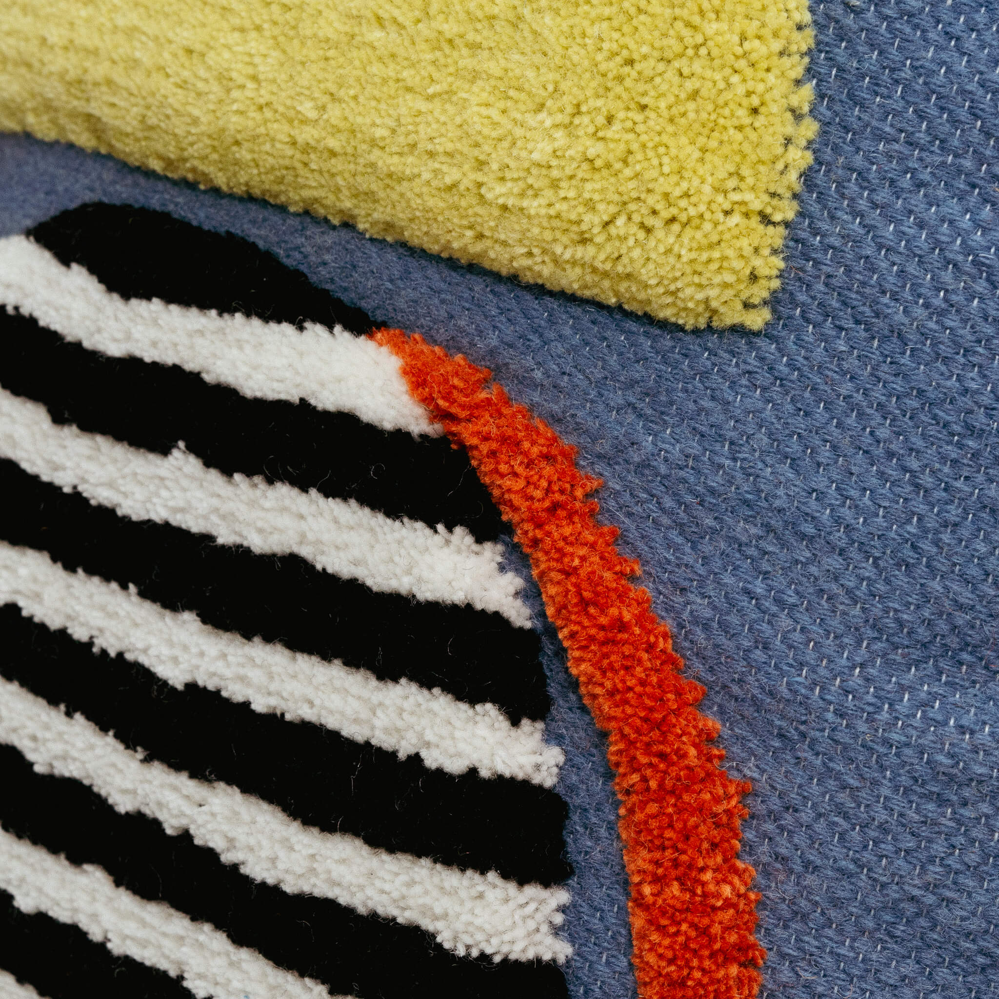 Handmade wool cushion cover yellow lamp 45 x 45 cm