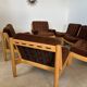 Old modular living room 7 armchairs and vintage Scandinavian design coffee table from the 60s