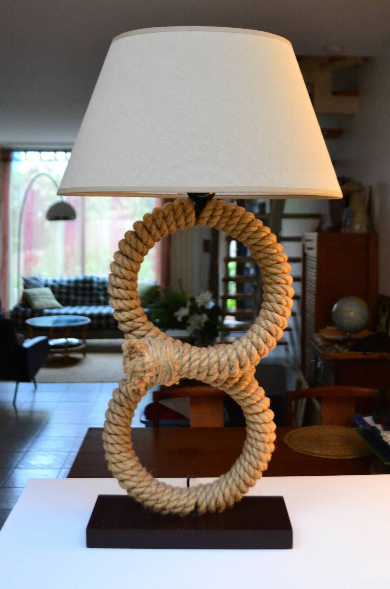 Lampe en corde vintage