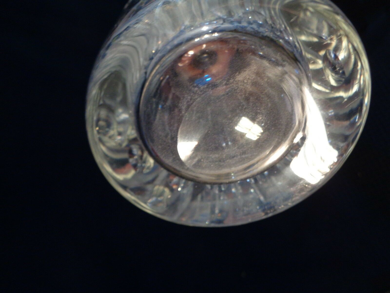 Bohemian baccarat-sized crystal whiskey carafe