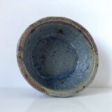Stoneware empty pocket bowl with stylized floral decoration