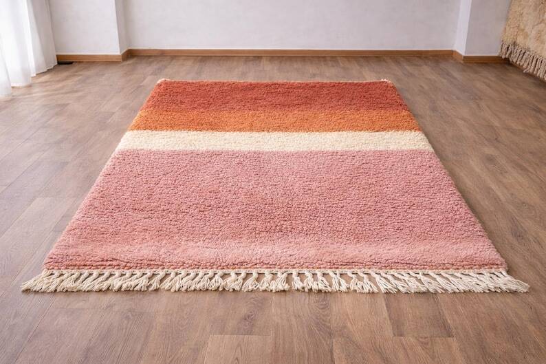 Traditional handmade pure wool Berber rug size 150/250 cm