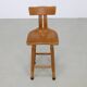 Lot de 4 tabourets de bar vintage en bois