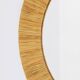 Mid-century Round Wall Mirror Italian Riviera in Raffia with a Bast Frame, 1950s