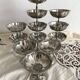 Jean Couzon matte stainless steel footed cups in box