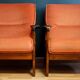 Set of 2 Danish velvet armchairs late 1960s