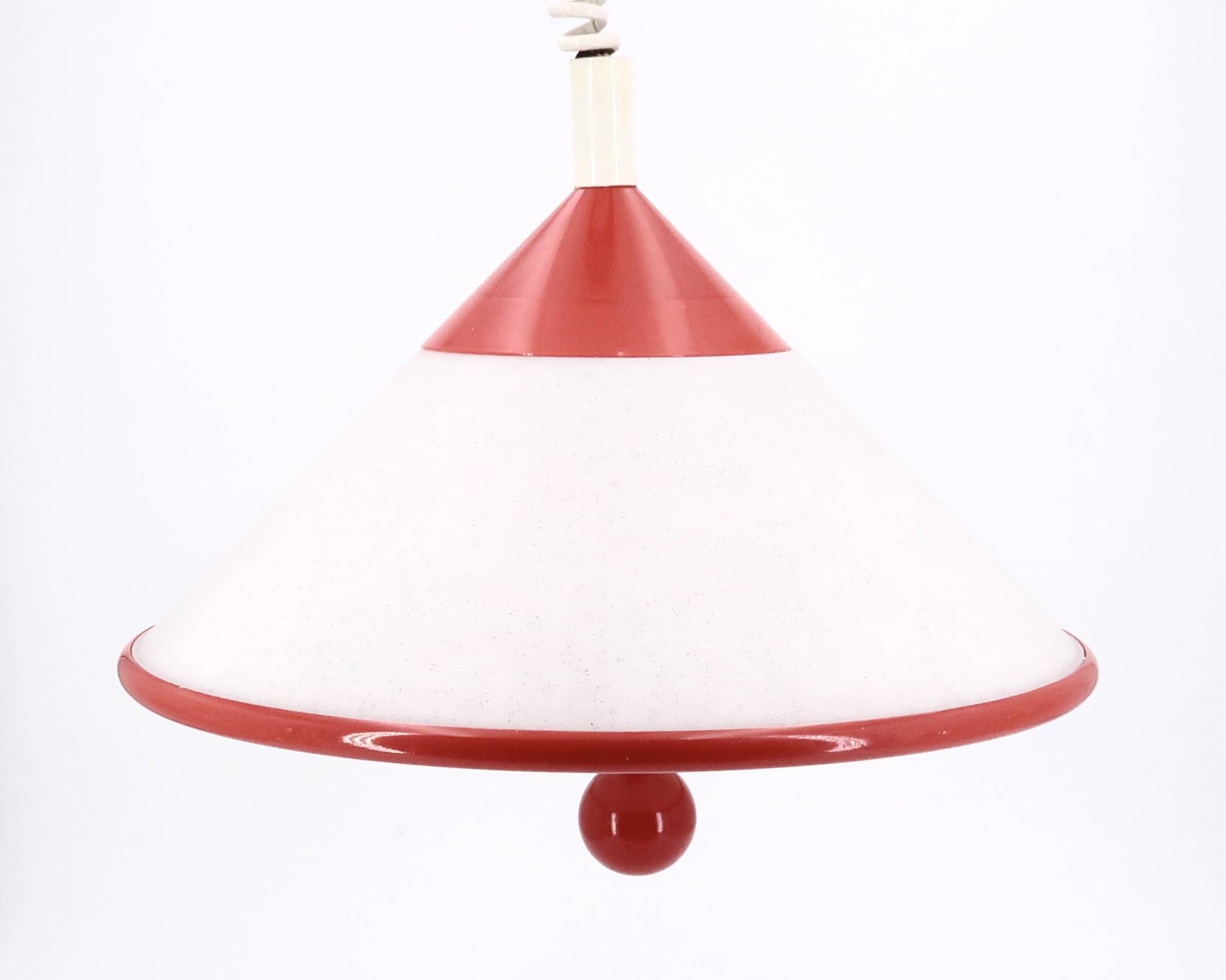 Red and white up and down suspension, 80s