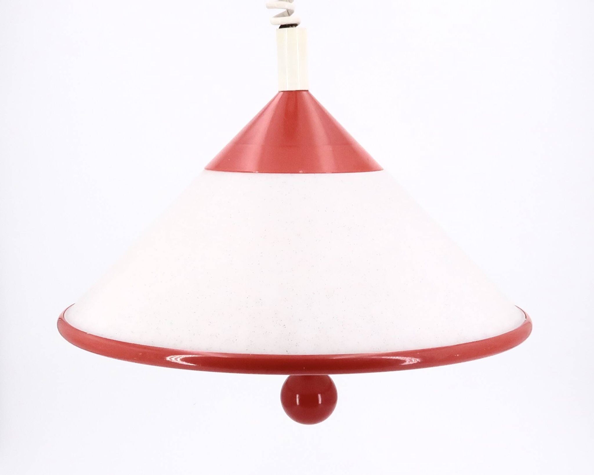 Red and white up and down suspension, 80s