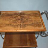Antique chrome serving table, Thonet, Jindřich Halabala