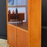 Mid century highboard vintage display cabinet, bookcase