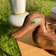 Duck antique painted wooden jewelry box