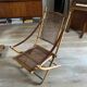 Wooden cane lounge chair