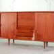 XL HP Hansen Scandinavian Design Teak Wooden Highboard Credenza Denmark 60s