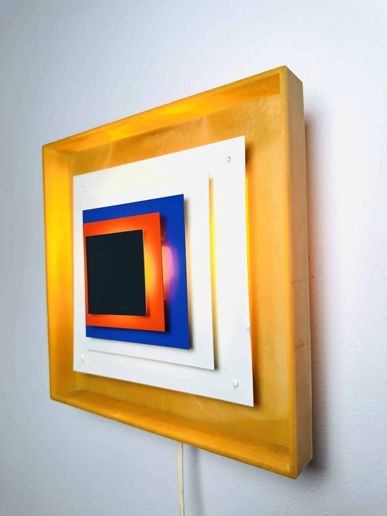 Kvadrille Wall Lamp By Bengt Karlby For Lyfa, Denmark, 1970S