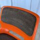 Vintage Overman Meblo Chairs: Orange & Brown Fabric, Stackable - Set of 2