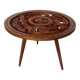 Table basse années 60 tripode bois ciselé