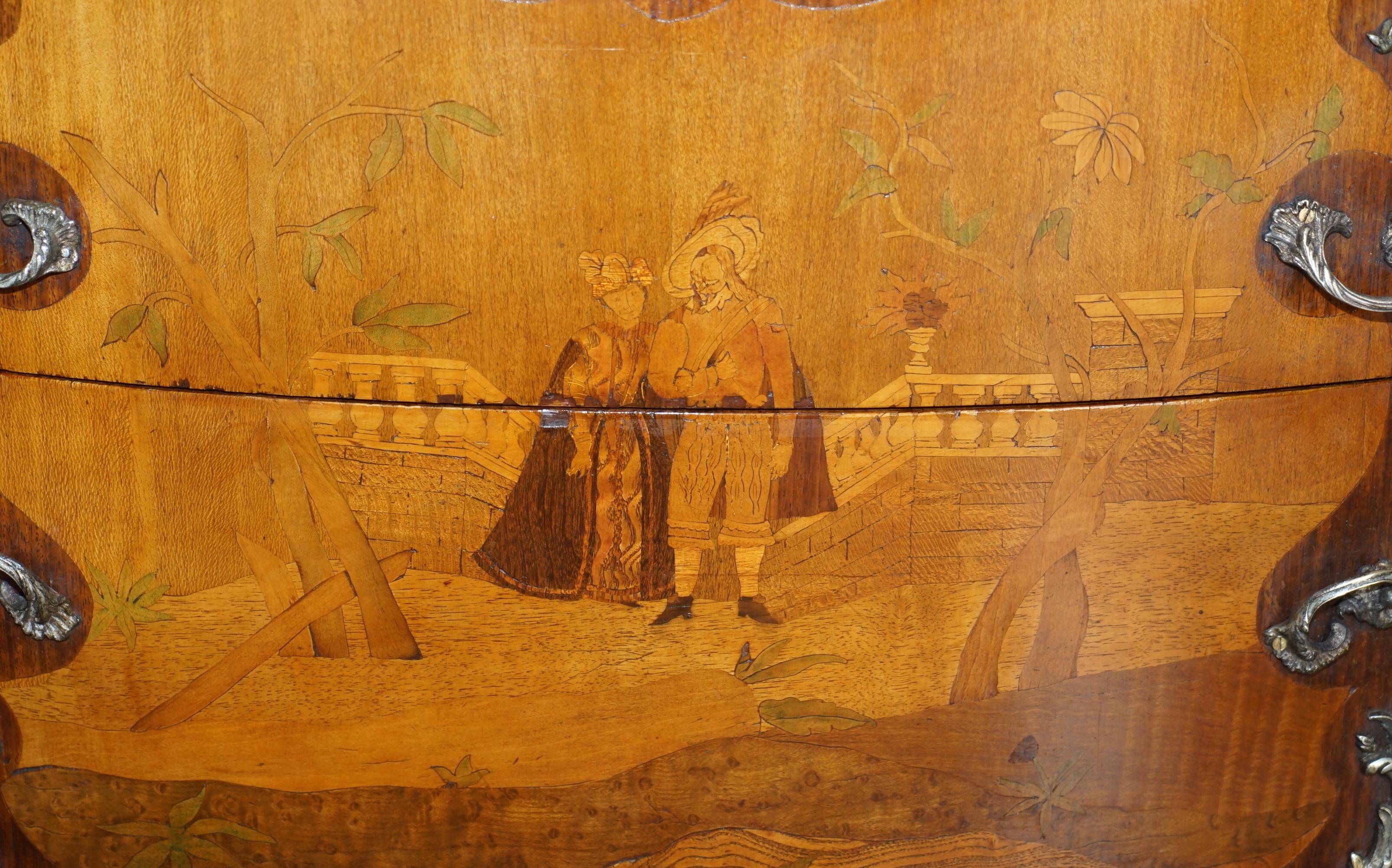 Buffet rare Germain Landrin vers 1750 en marbre et kingwood