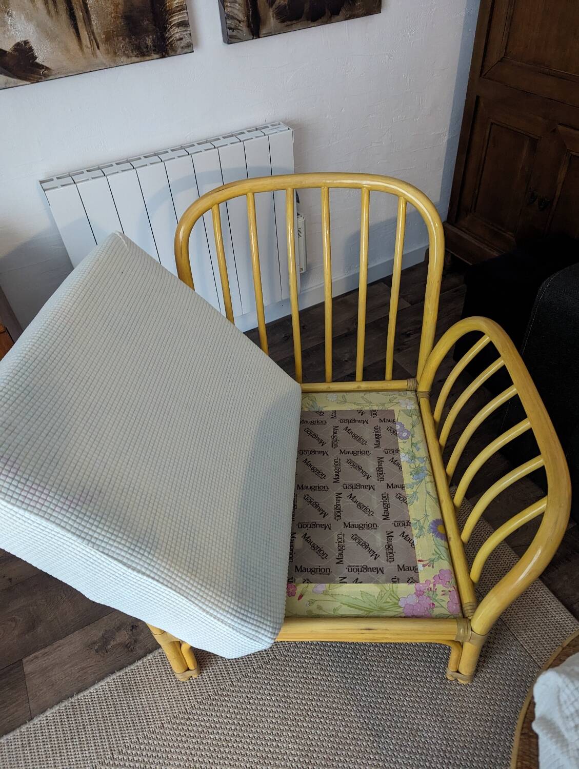 Rattan armchair from Maison Maugrion