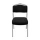 Grey steel chair and black fabric