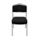 Grey steel chair and black fabric
