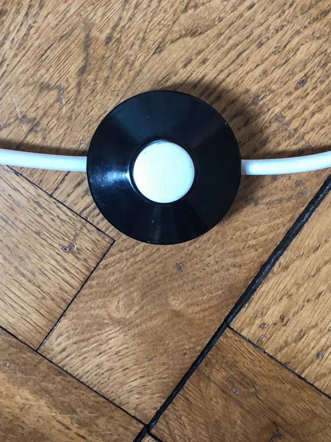 Mid-century italian yellow diabolo floor lamp