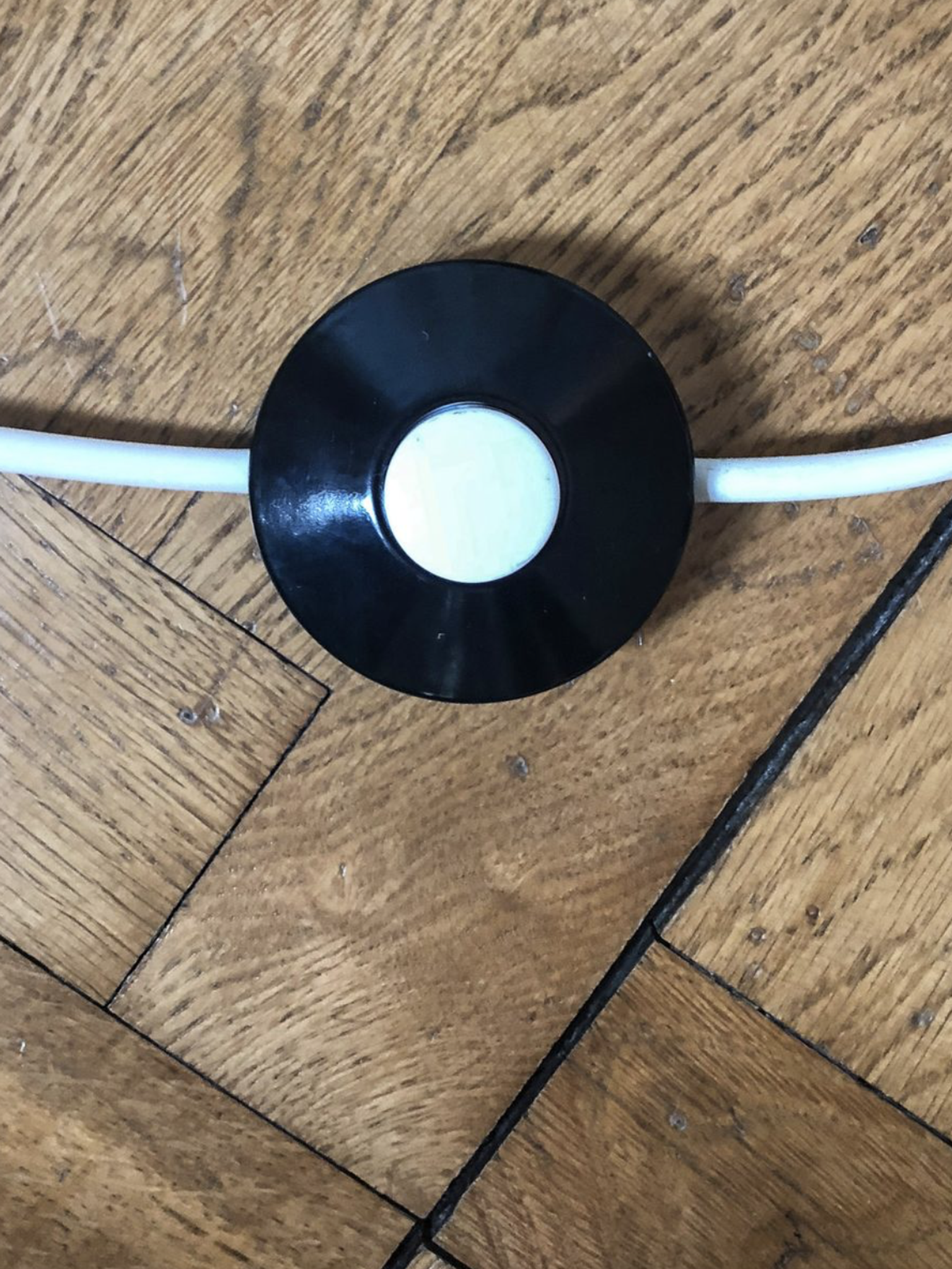 Mid-century italian yellow diabolo floor lamp