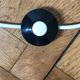 Mid-century italian yellow diabolo floor lamp