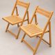 Natural wood folding chair – Slatted seat