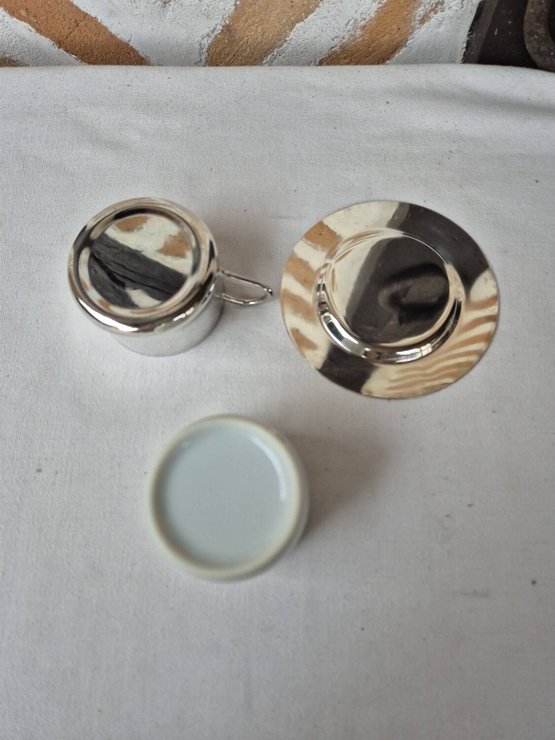 Silver-plated porcelain coffee service, 1970s