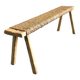 Handmade bench, wood and water hyacinth