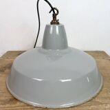 Industrial Grey Enamel Factory Pendant Lamp from Thorlux, 1960s