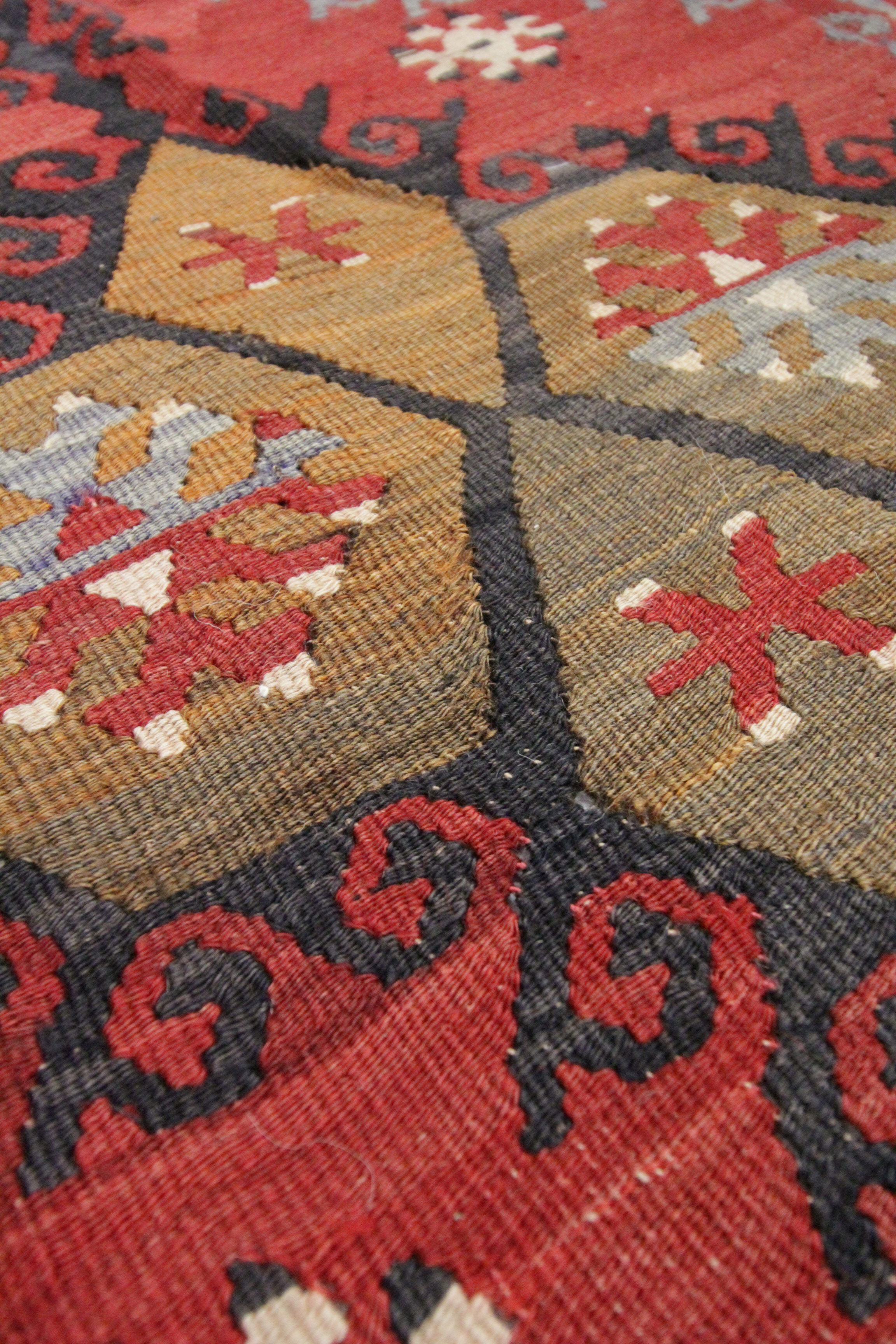 Handmade wool antique turkish sarkisla area rug carpet- 293x338cm