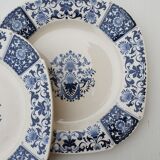 6 assiettes anciennes en faïence terre de fer Gien