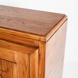 Solid oak Art Deco style sideboard, France, 1950s