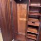 Armoire de garçon Art Déco vintage brocante en ronce de noyer 1920-1930